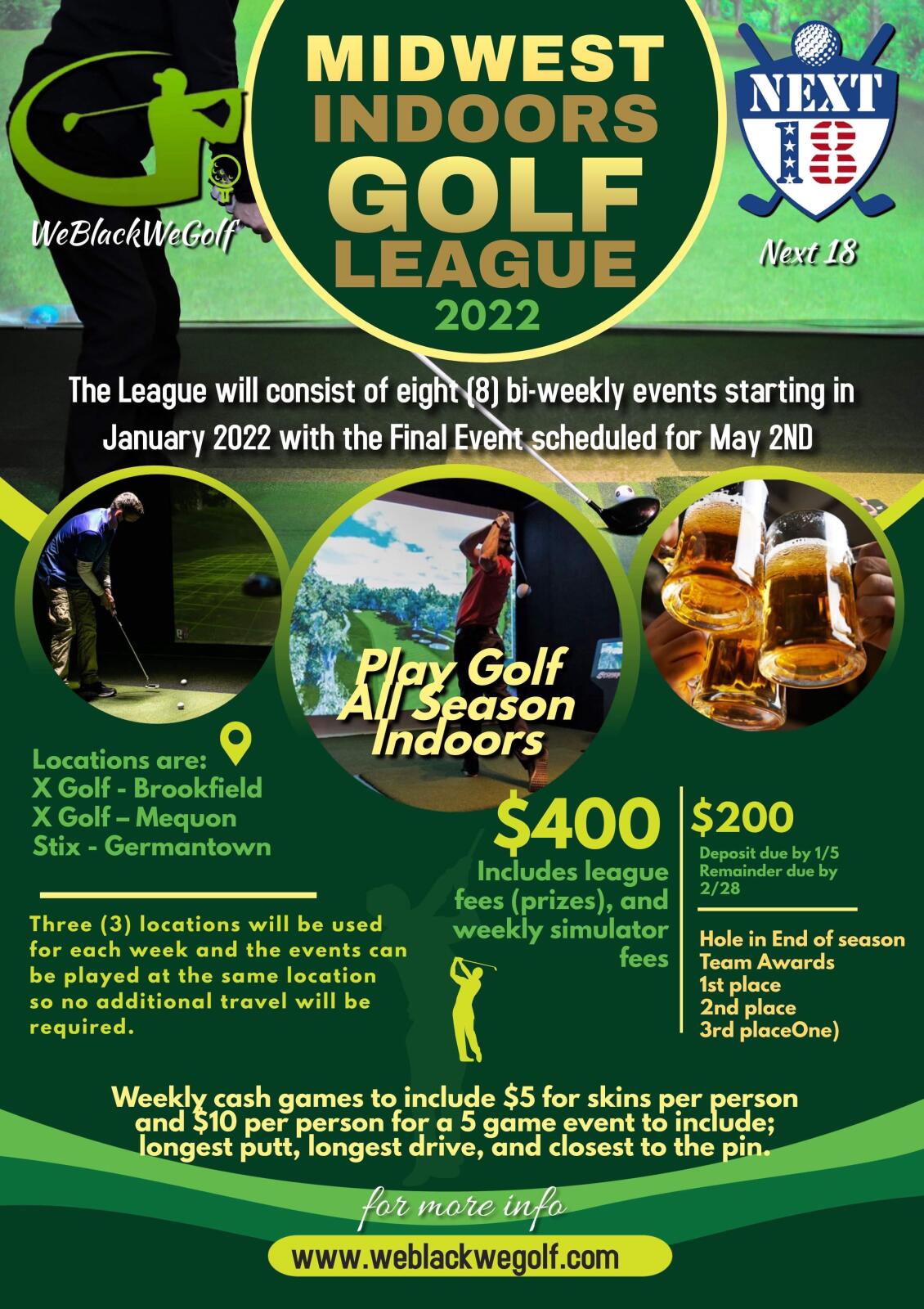 midwest indoor golf league